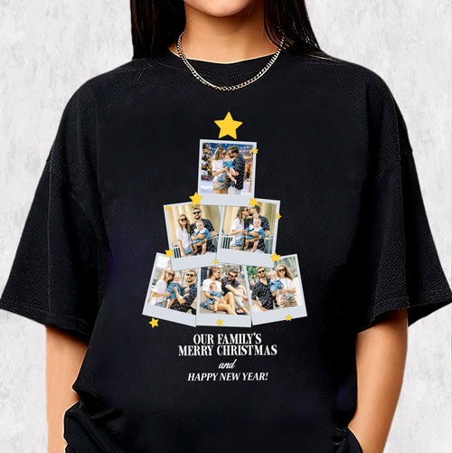 Custom Family Christmas Tree Tee – Personalized Merry Christmas T-Shirts