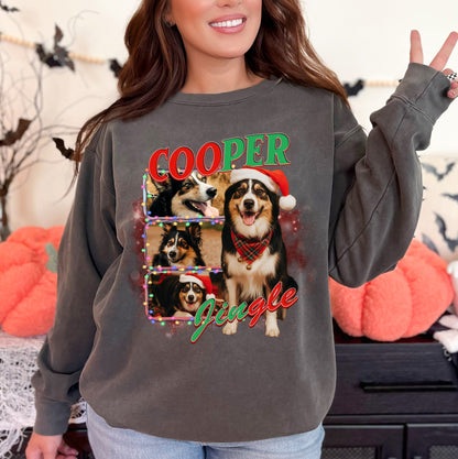 Custom Dog Photo Tee – Unique Christmas T-Shirts for Pet Lovers