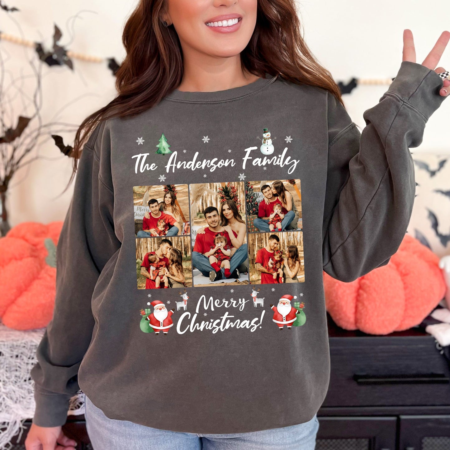 Custom Family Christmas Tee - Personalized Photo Merry Christmas T-Shirts