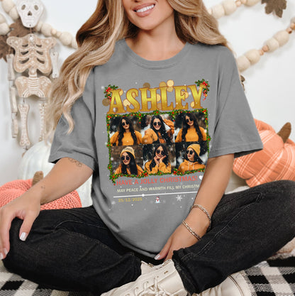 Personalized Holiday Memories Tee - Custom Christmas Photo T-Shirts Gift