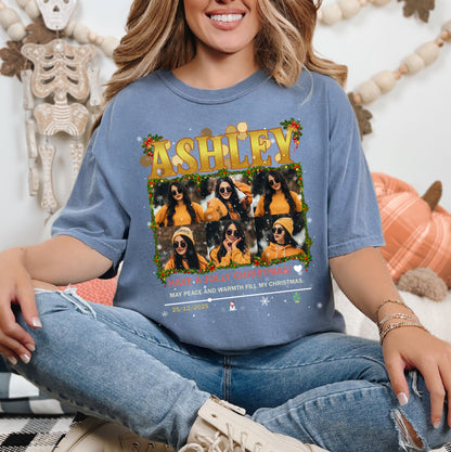 Personalized Holiday Memories Tee - Custom Christmas Photo T-Shirts Gift