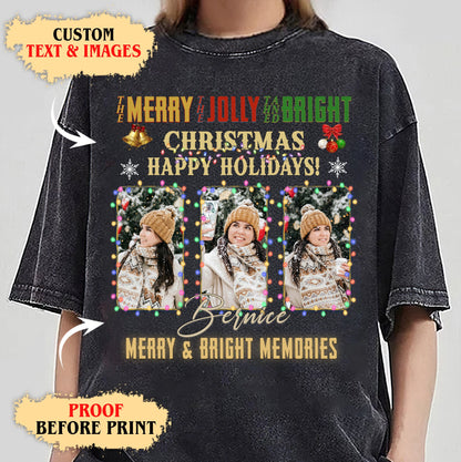 Winter Cheer Moments Tee - Personalized Merry & Bright Christmas T-Shirts