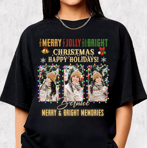 Winter Cheer Moments Tee - Personalized Merry & Bright Christmas T-Shirts