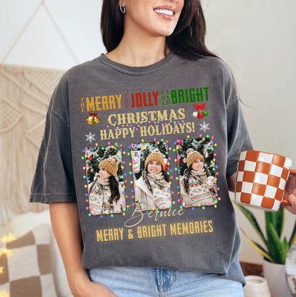 Winter Cheer Moments Tee - Personalized Merry & Bright Christmas T-Shirts