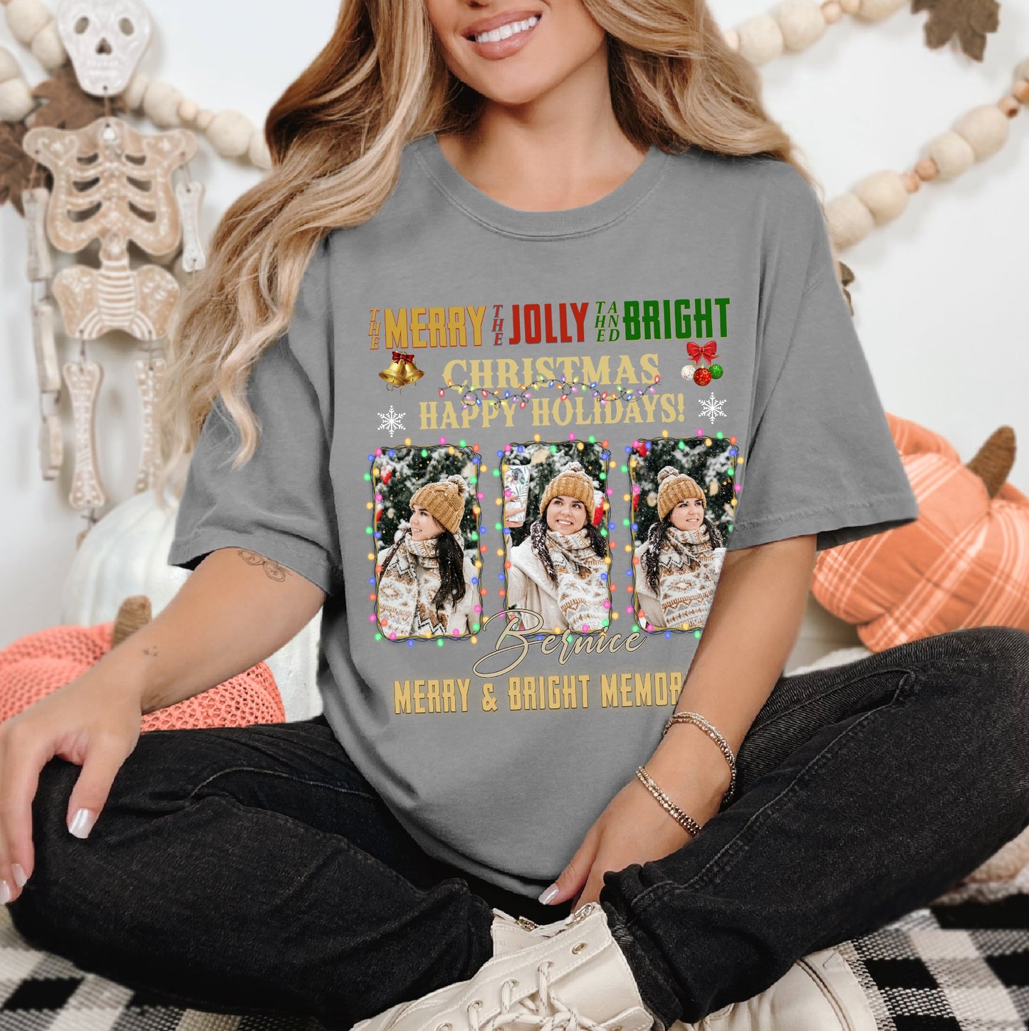 Winter Cheer Moments Tee - Personalized Merry & Bright Christmas T-Shirts