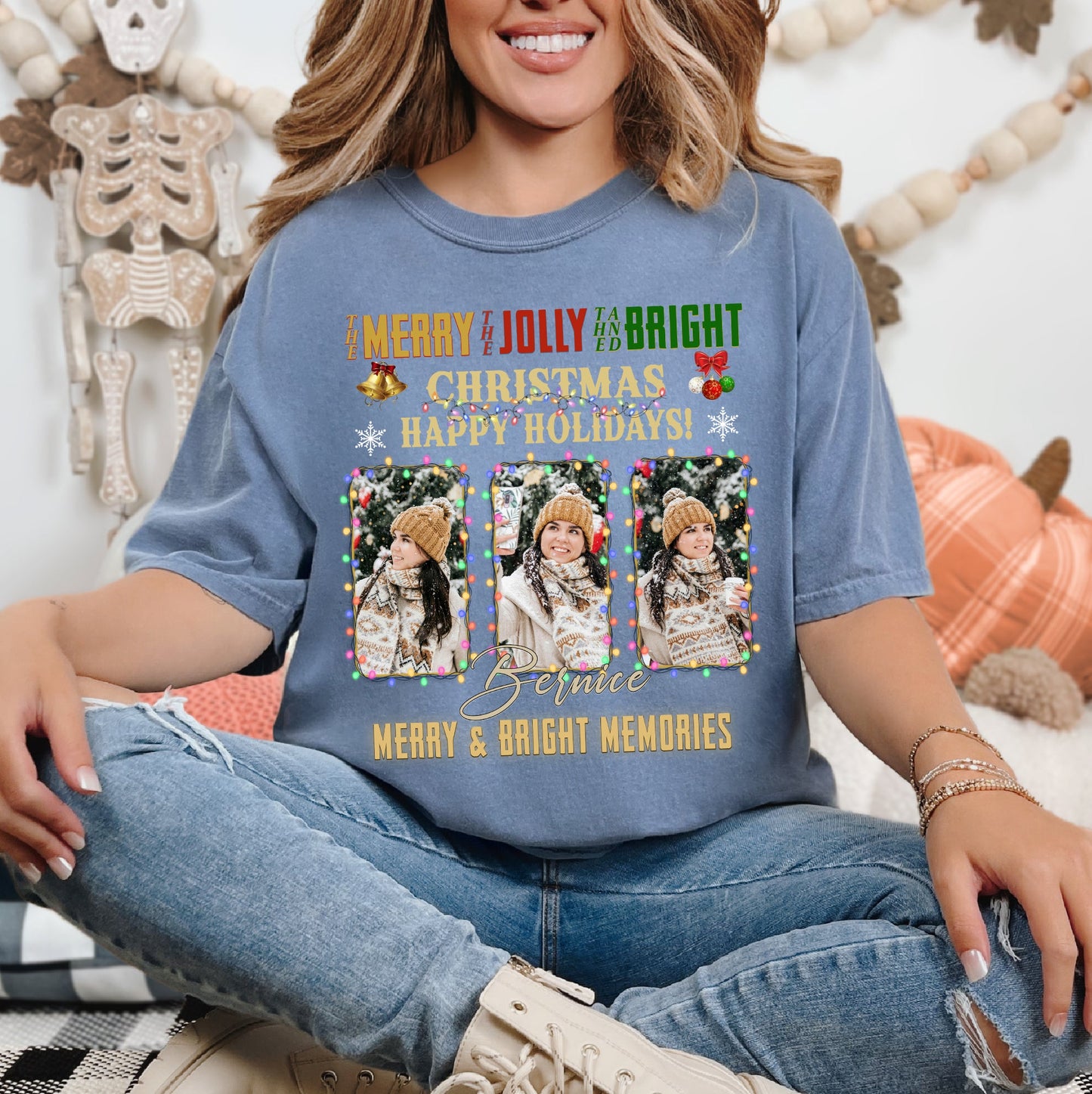 Winter Cheer Moments Tee - Personalized Merry & Bright Christmas T-Shirts