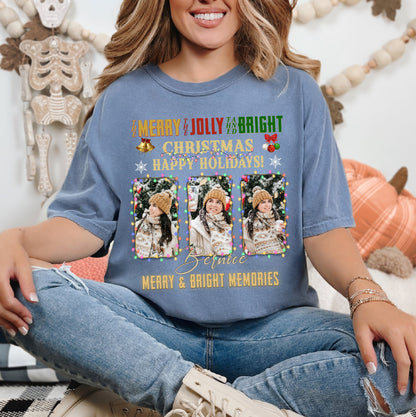 Winter Cheer Moments Tee - Personalized Merry & Bright Christmas T-Shirts