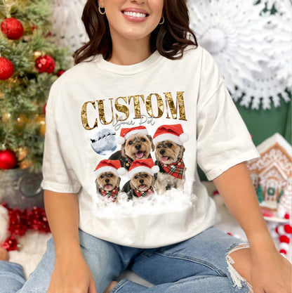 Merry Christmas Pet Photo Tee - Custom Dog Lover T-Shirts