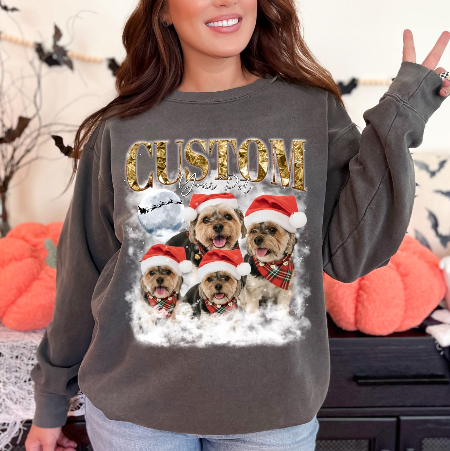 Merry Christmas Pet Photo Tee - Custom Dog Lover T-Shirts