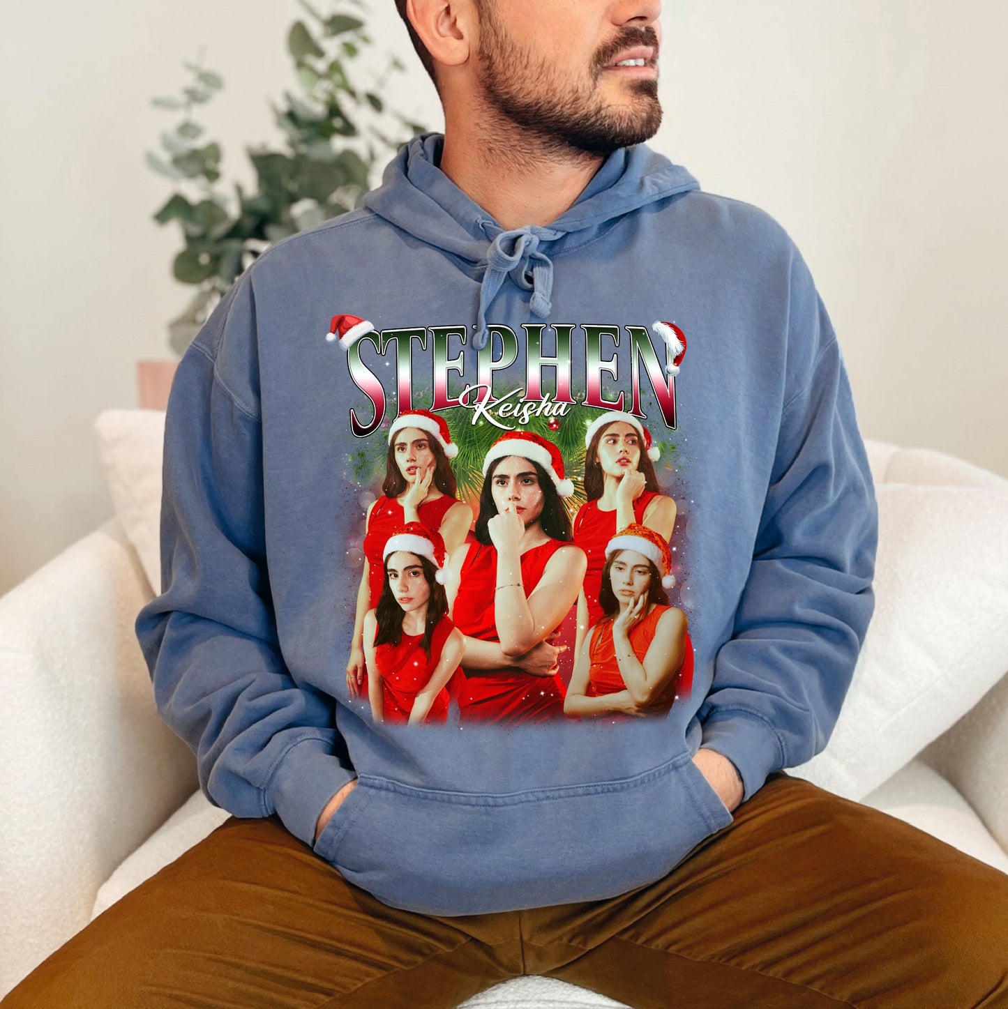 Custom Christmas Photo Tee - Personalized Holiday Comfort Colors T-Shirts