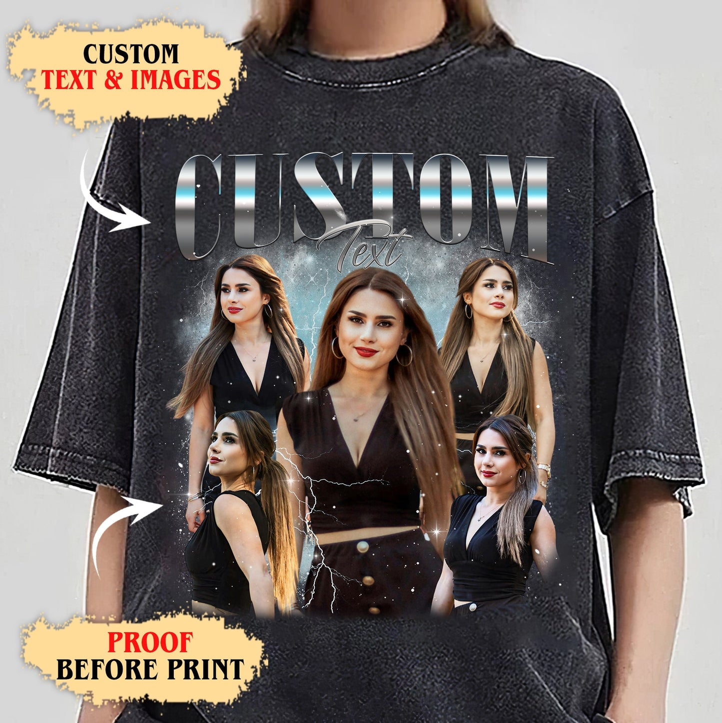 Custom Girlfriend Bootleg Shirt – Personalized Vintage Photo Tee