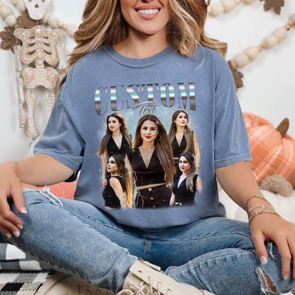 Custom Girlfriend Bootleg Shirt – Personalized Vintage Photo Tee