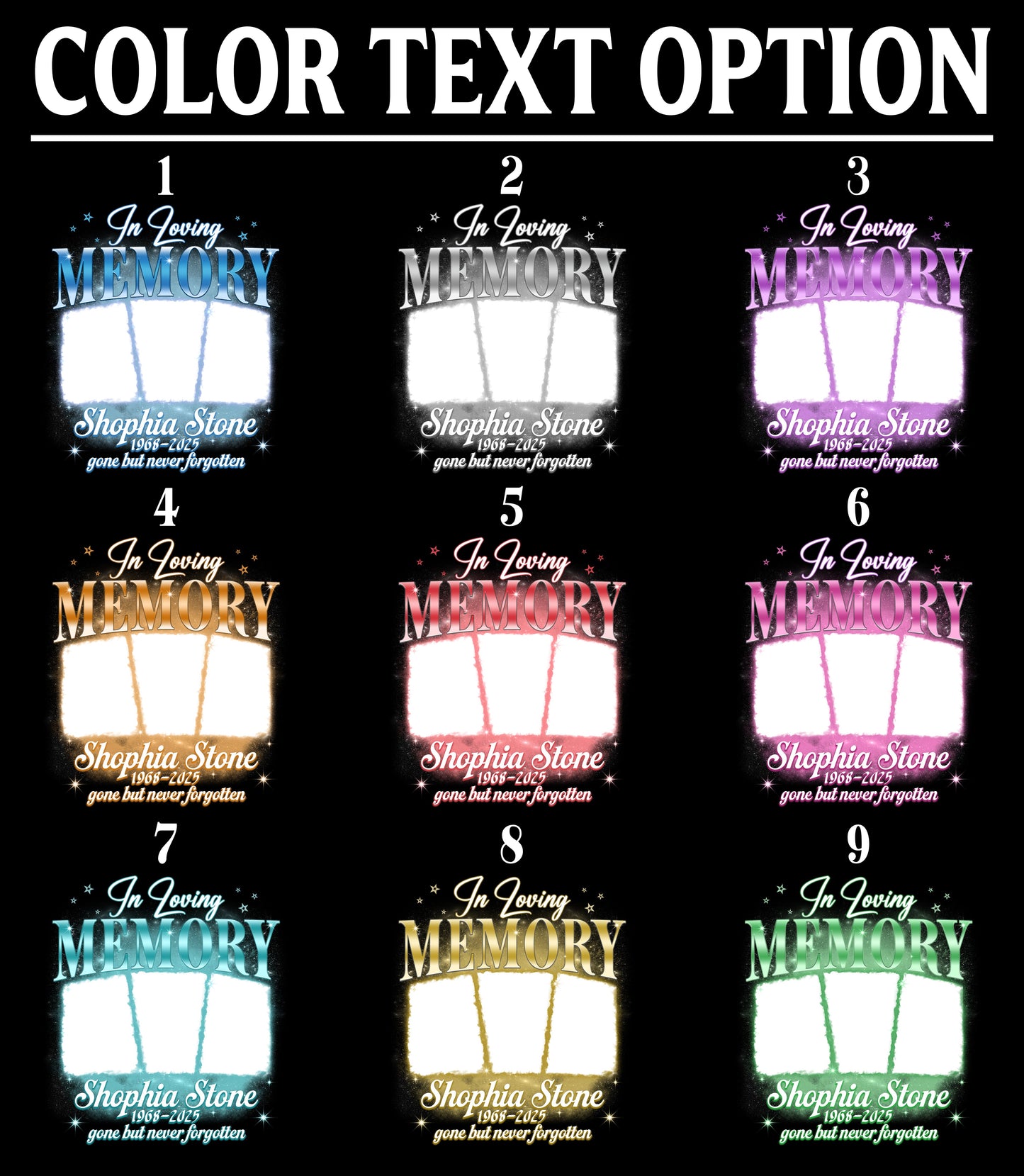 In Loving Memory Custom Photo Tee – Personalized Memorial T-Shirts