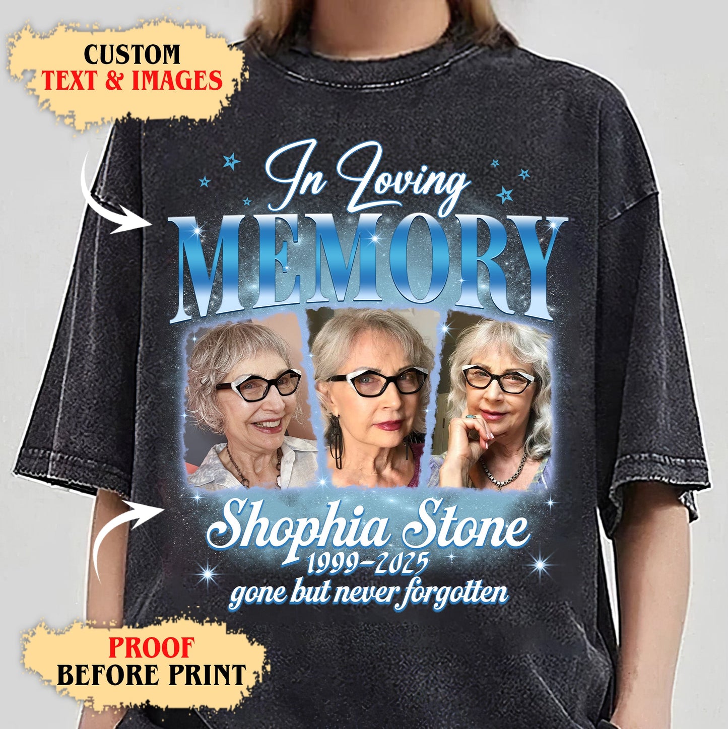 In Loving Memory Custom Photo Tee – Personalized Memorial T-Shirts